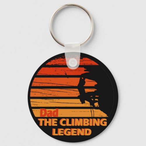 dad the climbing legend keychain