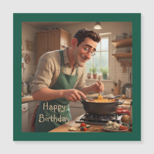 Dad the Cook Birthday Magnetic Birthday Card