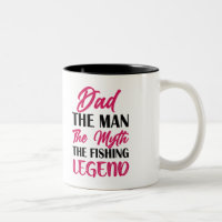 Dad The Fishing Legend Two-Tone Coffee Mug