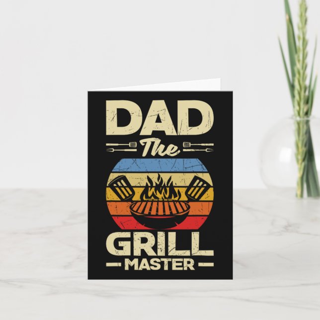 Dad The Grill Father's Day Bbq  Card (Front)