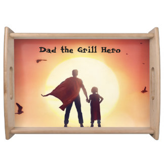 Dad The Grill Hero Serving Tray