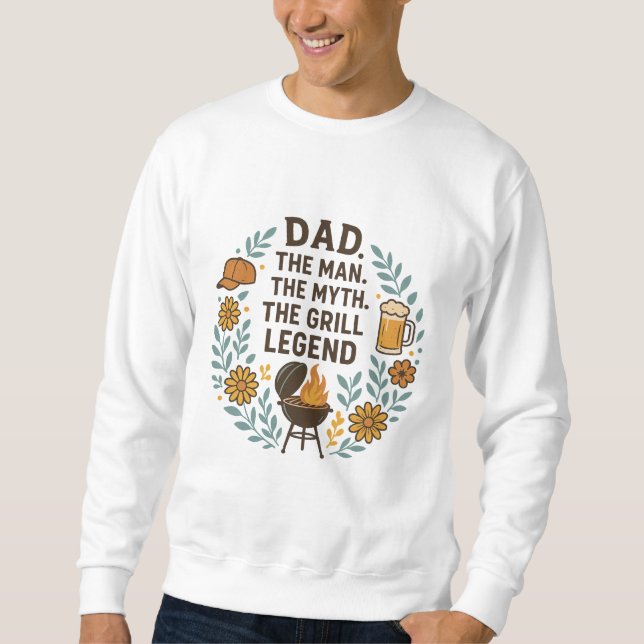 Dad the Grill Legend – Funny BBQ Gift Shirt (Front)