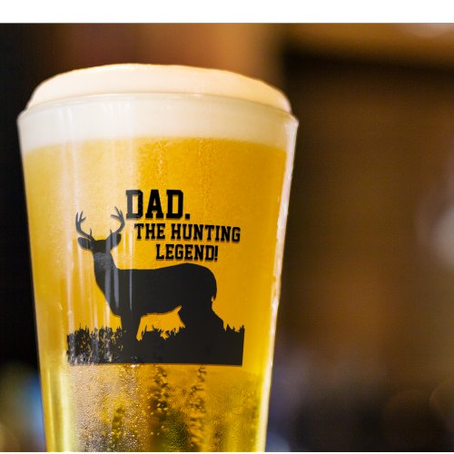 Dad The Hunting Legend Quote Fathers Day Sports Glass