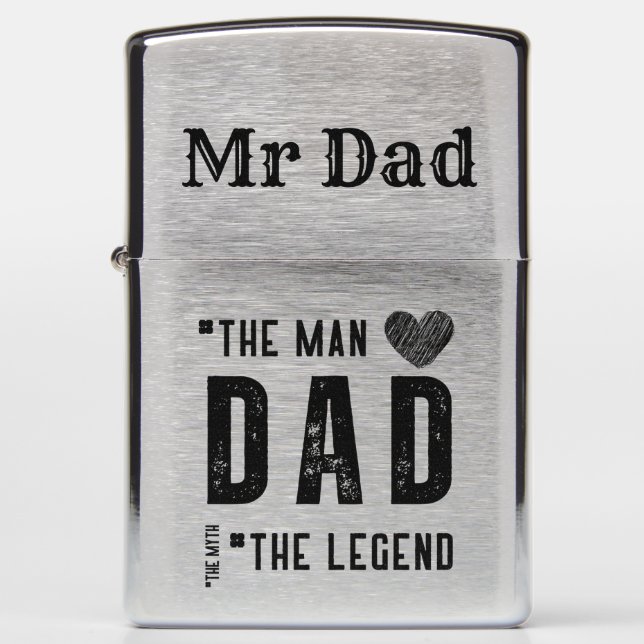 Dad : The legend Zippo Lighter (Front)