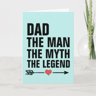 DAD THE MAN MYTH LEGEND BIRTHDAY CARD