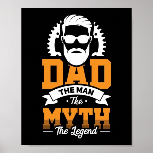 Dad The Man Myth Legend Mechanic Poster