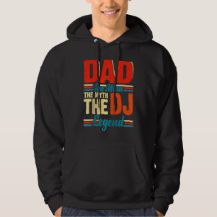 Dad The Man The Myth The DJ Legend Raglan Baseball Hoodie