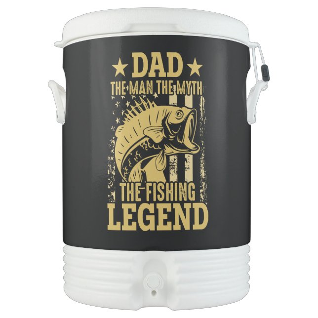 Dad - The Man, The Myth, The Fishing Legend Beverage Cooler (Front)