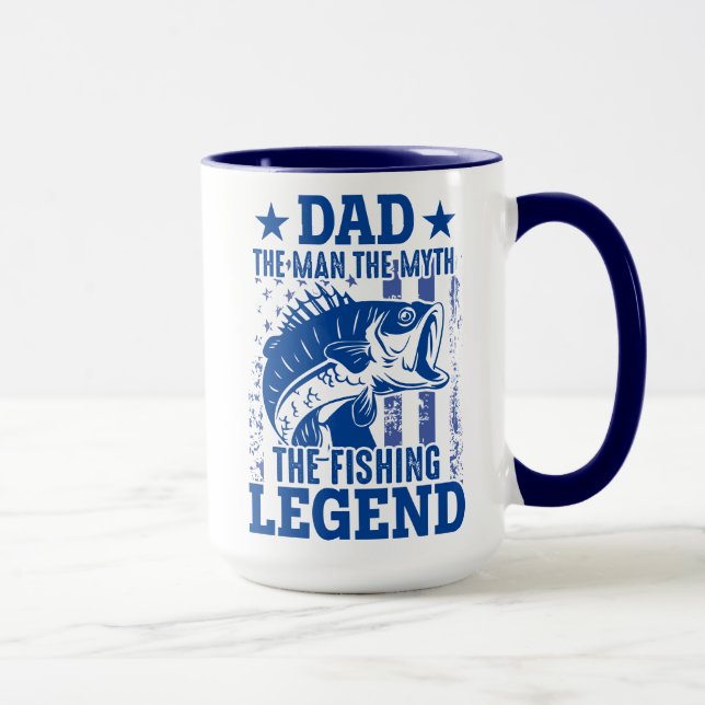 Dad - The Man, The Myth, The Fishing Legend Mug (Right)