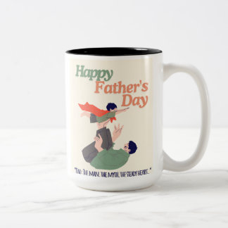 Dad: The Man. The Myth. The Heart– Father’s day Two-Tone Coffee Mug