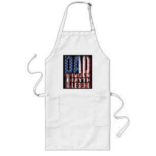 DAD THE MAN THE MYTH THE LEGEND AMERICAN FLAG GIFT LONG APRON