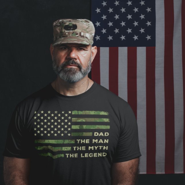 Dad The Man The Myth The Legend Army Dad Father T-Shirt (Creator Uploaded)