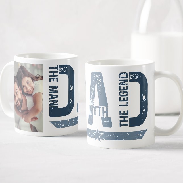 Dad The Man The Myth The Legend Custom Photo Coffee Mug (Creator Uploaded)