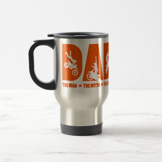 Dad The Man The Myth The Legend design Gift Travel Mug (Left)