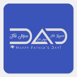 Dad-The Man The Myth The Legend Design Square Sticker