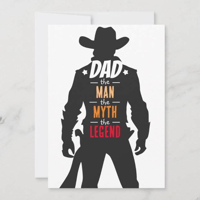Dad: The Man, The Myth, The Legend Father's Day Holiday Card (Front)