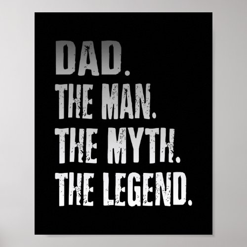 Dad The Man The Myth The Legend Fathers Day  Poster