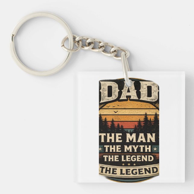 Dad The Man The Myth The Legend Funny Father Phone Keychain (Front)
