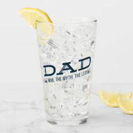 Dad The Man The Myth The Legend Monogram Glass