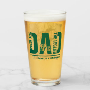 Dad The Man The Myth The Legend Personalized Glass