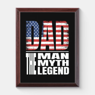 DAD THE MAN THE MYTH THE LEGEND VETERANS GIFT AWARD PLAQUE