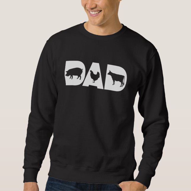Dad The Meat Smoker Barbecue Grill Cooker Fathers  Sweatshirt (Front)