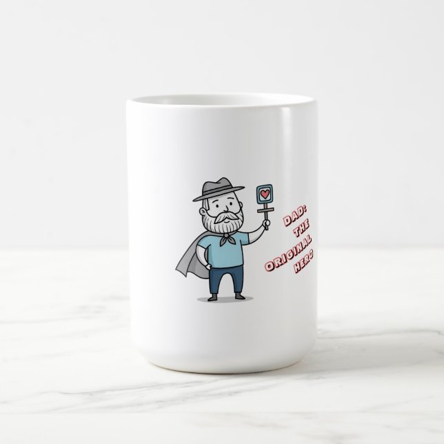 Dad the Original Hero Customizable Father's Day Coffee Mug (Center)