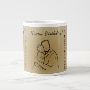 "Dad: The Real Superhero in My Life!" happy b'day Giant Coffee Mug