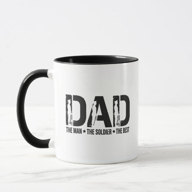 Dad The Soldier Memorial Day Hero Remembrance  Mug (Left)