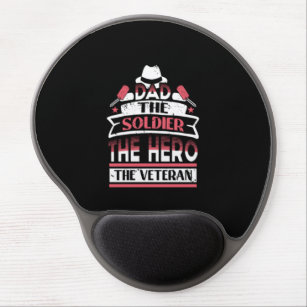Dad The Soldier, The Hero, The Veteran Gel Mouse Pad