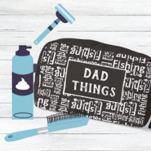 Dad Things Fishing Pattern Toiletry