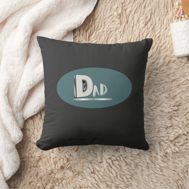 'Dad' Throw Pillow (Blanket)