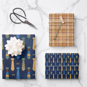 Dad Tie Father's Day Wrapping Paper Sheets