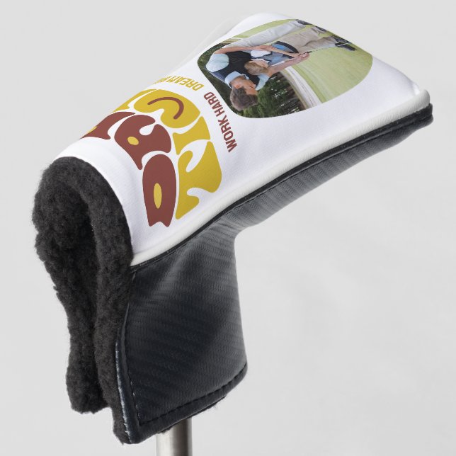 DAD TIME DREAM BIG TRENDY DESIGN GOLF HEAD COVER (3/4 Front)