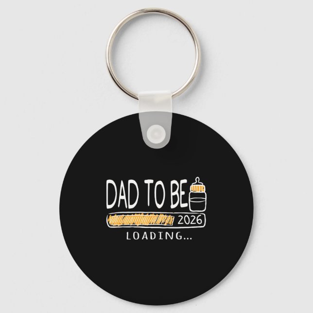 Dad To Be 2026 Loading Pregnancy Announcement New  Keychain (Front)