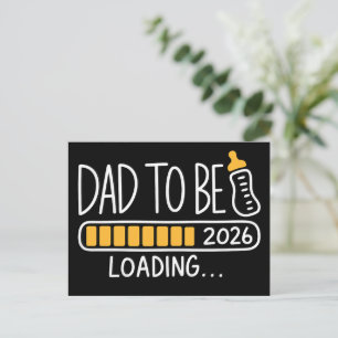 Dad To Be 2026 Promoted to Daddy New Father Announcement Postcard