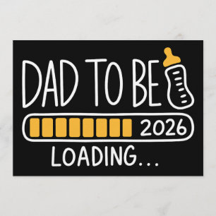 Dad To Be 2026 Promoted to Daddy New Father  Invitation
