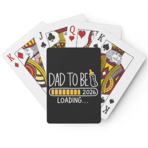 Dad To Be 2026 Promoted to Daddy New Father Poker Cards