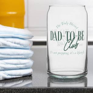 Dad to Be Club Est. Any Year Funny Its a Lifestyle Can Glass