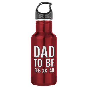 Dad to Be Custom Baby Due Date Water Bottle