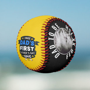 Dad to Be Custom Ultrasound Photo Baseball