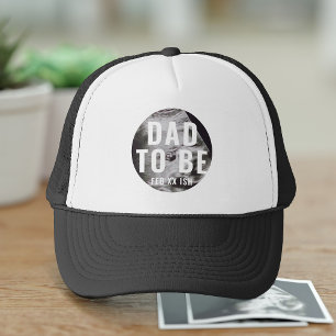 Dad to Be Custom Ultrasound Photo Trucker Hat