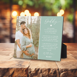 Dad to Be   Daddy from Bump Keepsake Photo Plaque