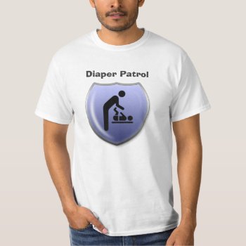 Dad To Be  Diaper Patrol T-shirt by johan555 at Zazzle
