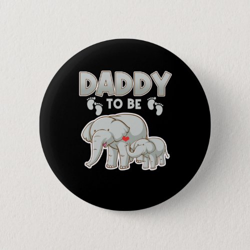 Dad To Be Elephant Baby Shower Button