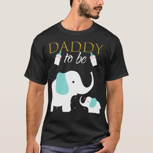 Dad To Be Elephant Baby Shower For Boy  Outfit T_Shirt