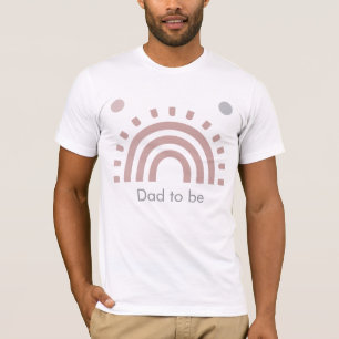 Dad To Be Pastel Rainbow Announcement T-Shirt