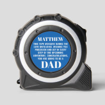 Dad-to-be Pregnancy Reveal to Husband Blue Custom Tape Measure