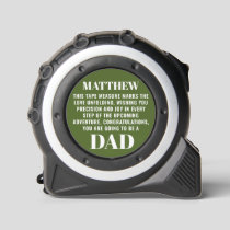Dad-to-be Pregnancy Reveal to Husband Green Custom Tape Measure