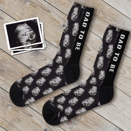 Dad to Be Ultrasound Photo 1st Father's Day Socks